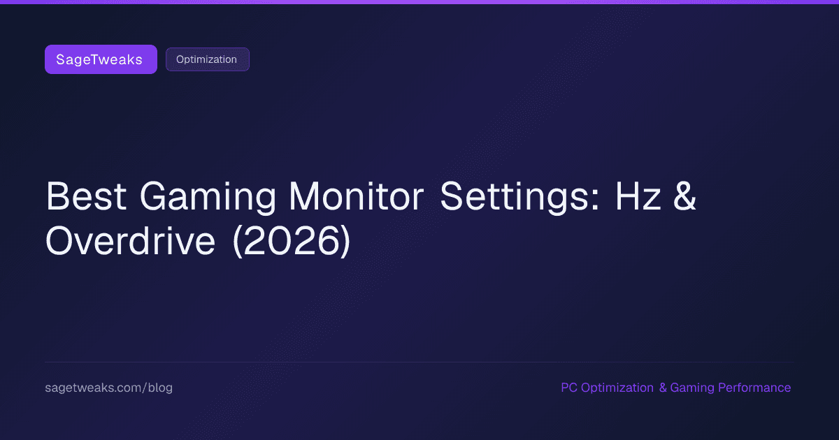 Cover image for Best Monitor Settings for Gaming: Hz, Response Time & Overdrive