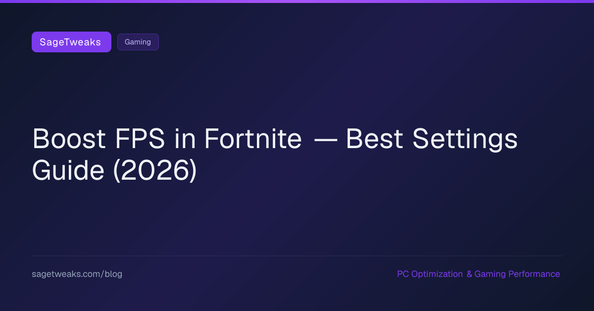 Cover image for How to Boost FPS in Fortnite: Every Setting Explained