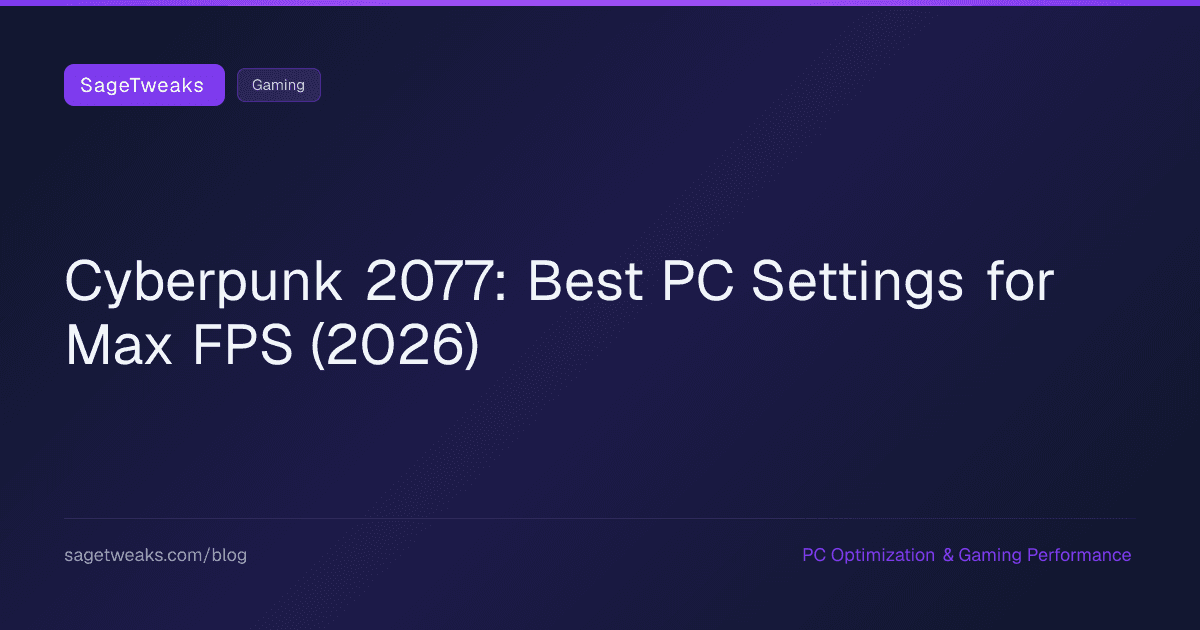 Cover image for Cyberpunk 2077 PC Performance Guide: Best Settings for Max FPS