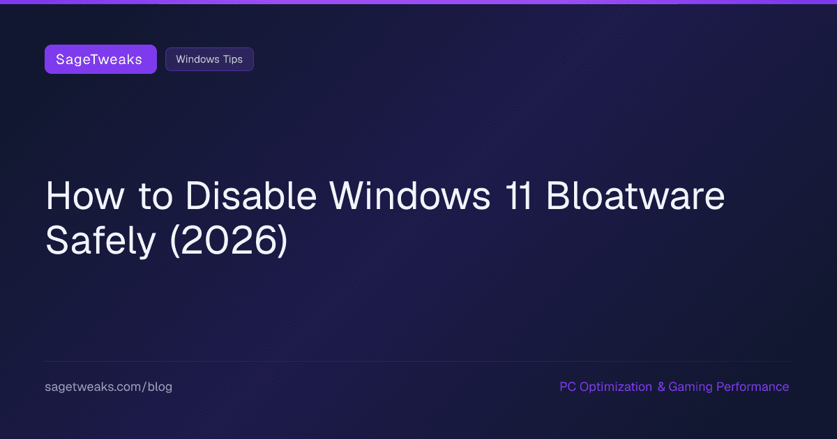 Cover image for How to Disable Windows 11 Bloatware Without Breaking Your PC
