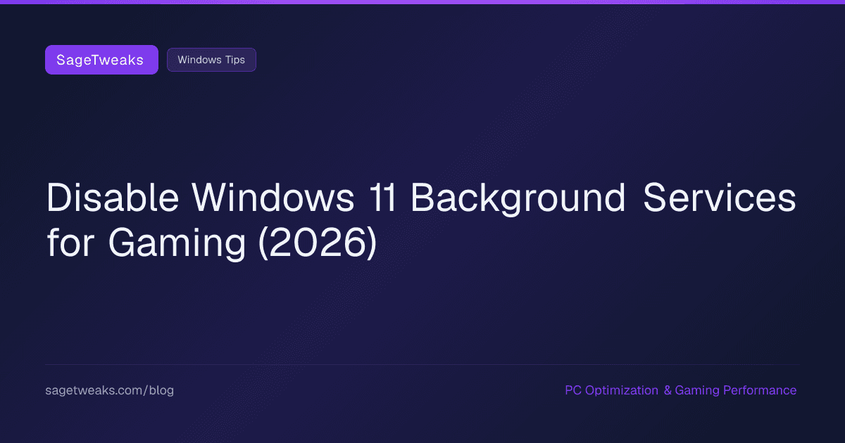 Cover image for How to Disable Unnecessary Windows 11 Services for Gaming