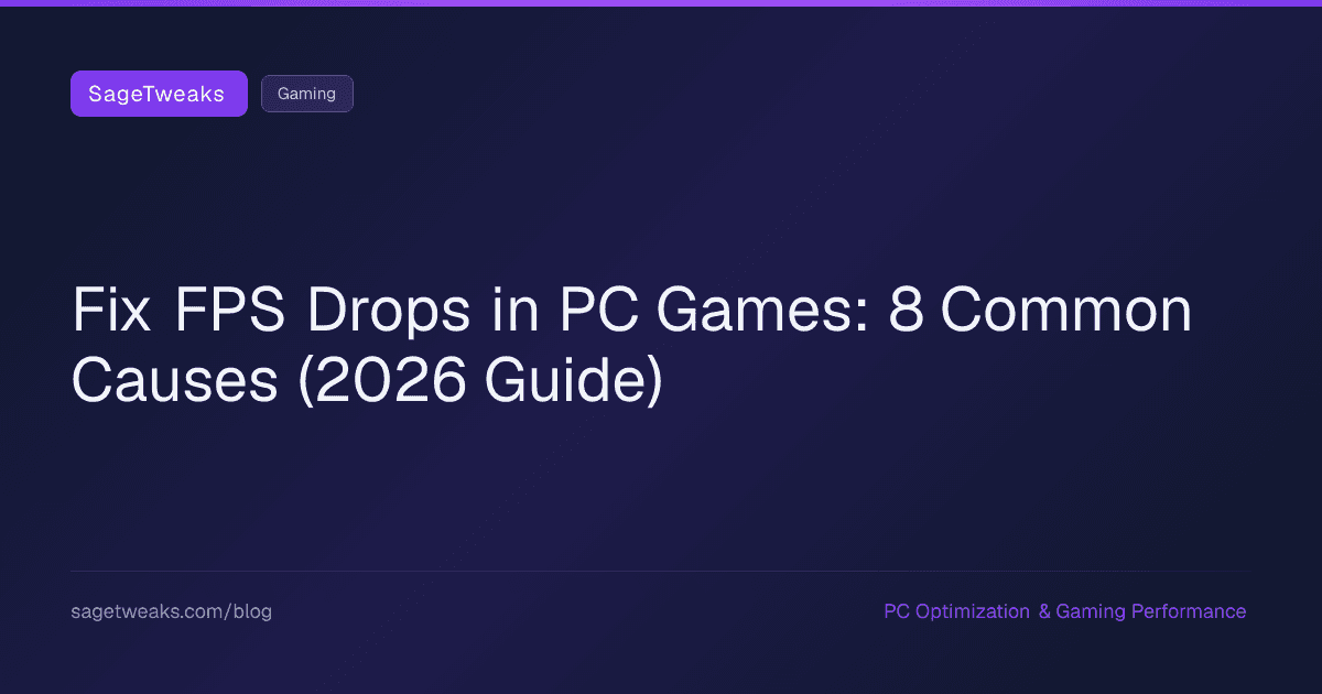 Cover image for Fix FPS Drops in Games: 8 Causes and How to Solve Them