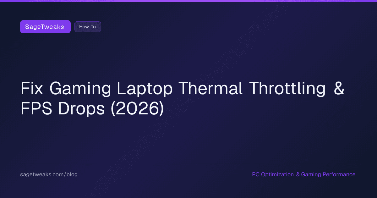 Cover image for Fix Gaming Laptop Thermal Throttling — Stop FPS Drops (2026)