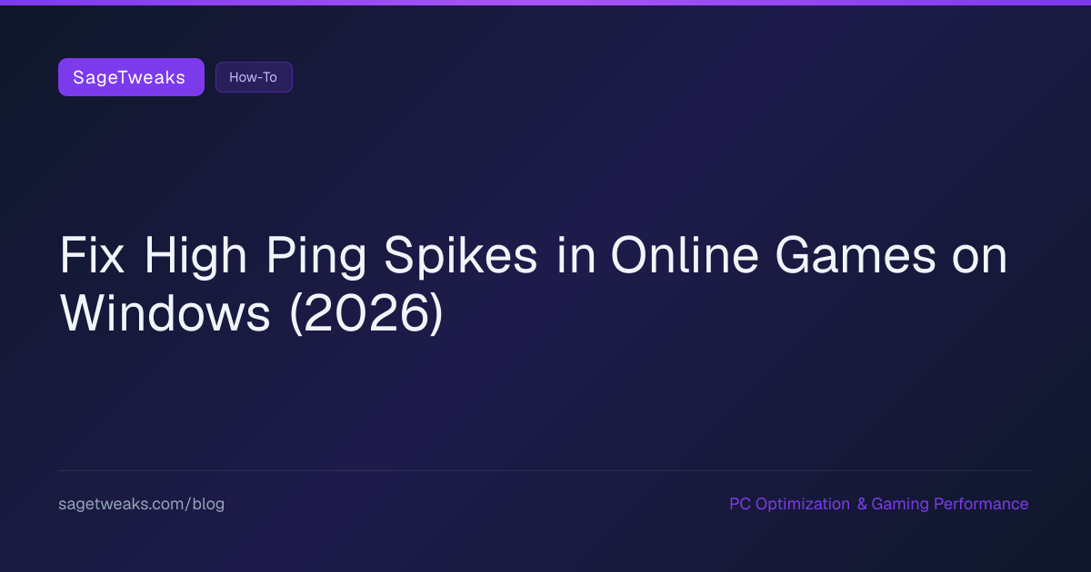 Cover image for How to Fix High Ping Spikes in Games (Windows Network Fix)