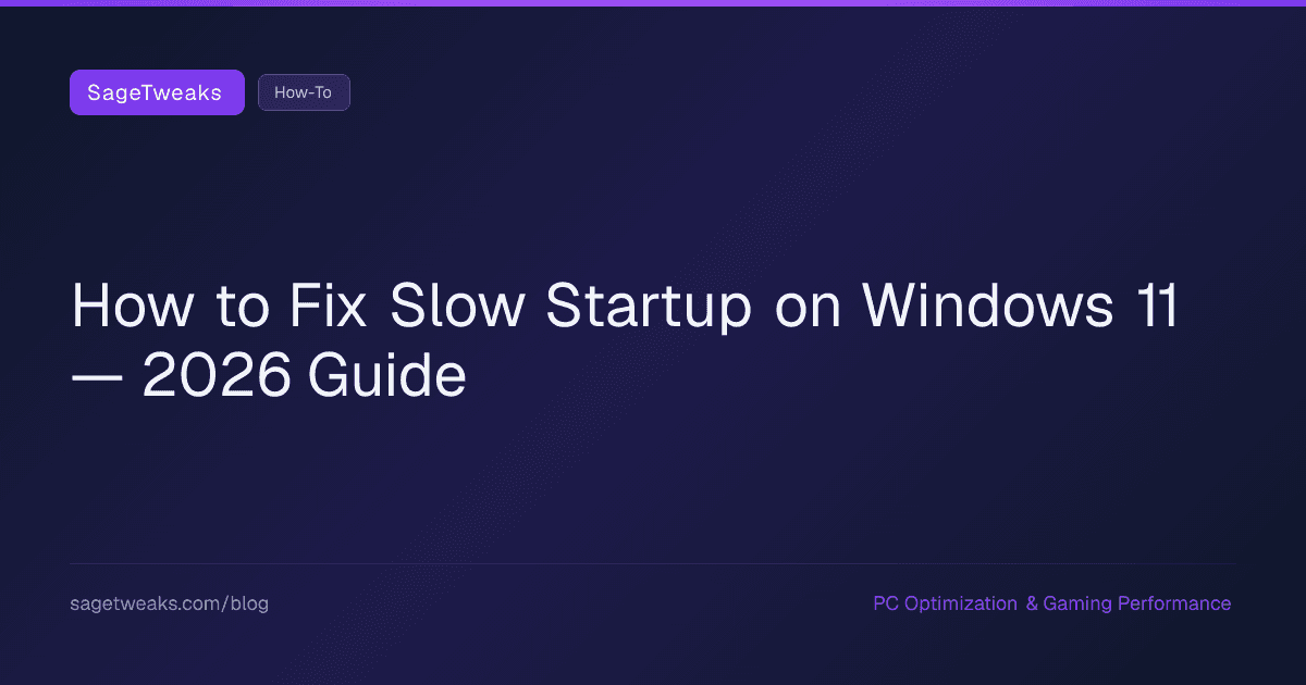 Cover image for PC Turns On Slow: How to Fix Slow Startup on Windows 11
