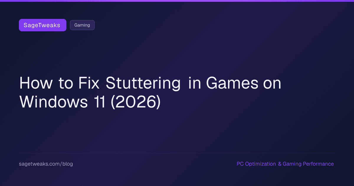 Cover image for How to Fix Stuttering in Games on Windows 11