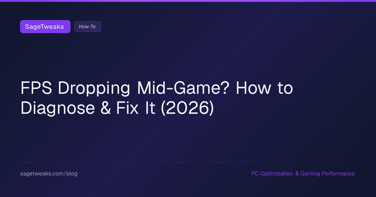 Cover image for Why Is My FPS Dropping Mid-Game? Here's How to Diagnose It