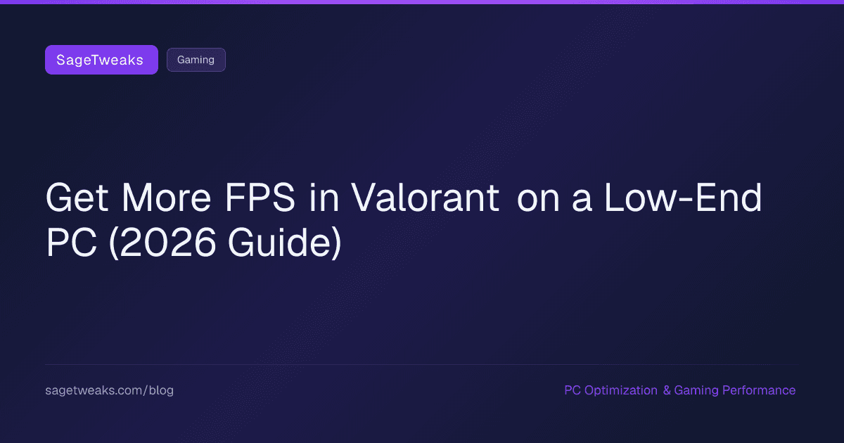 Cover image for How to Get More FPS in Valorant on a Low-End PC