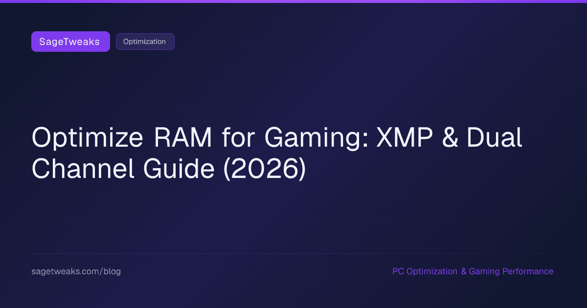 Cover image for How to Optimize RAM for Gaming: XMP, Speed, and Dual Channel