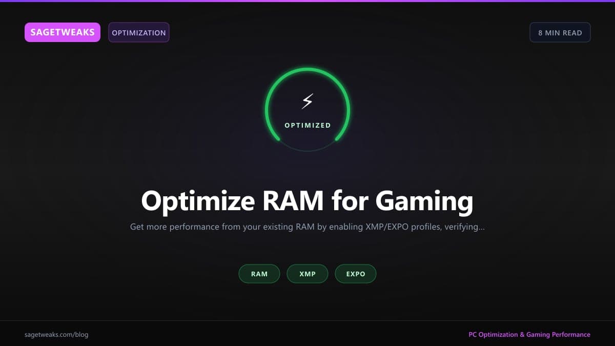 Cover image for How to Optimize RAM for Gaming: XMP, Speed, and Dual Channel