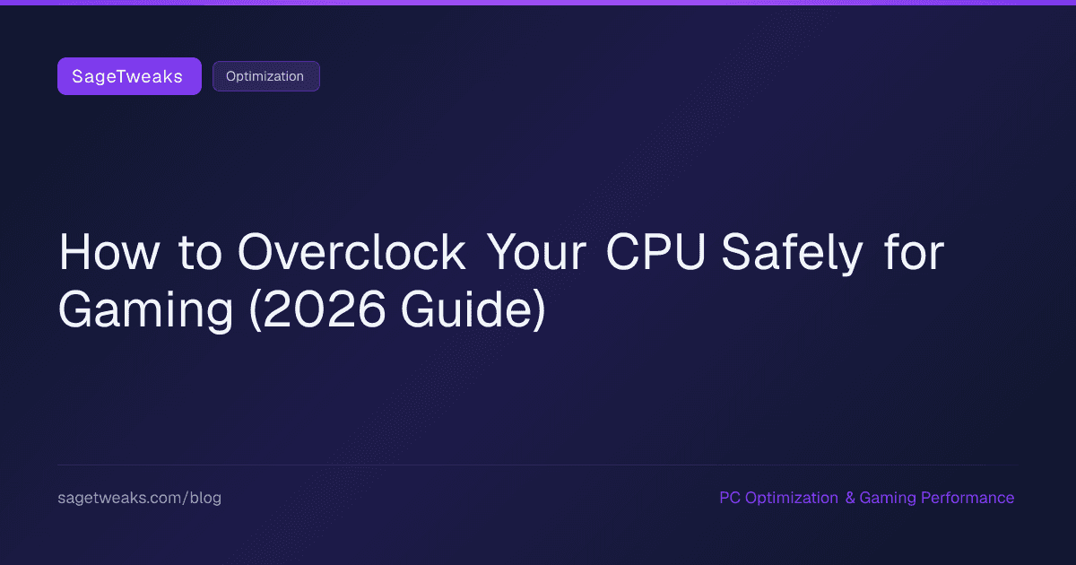 Cover image for How to Overclock Your CPU Safely for Gaming (Beginner Guide)