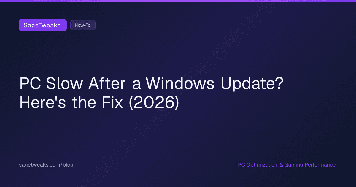 Cover image for Why Is My PC So Slow After a Windows Update?