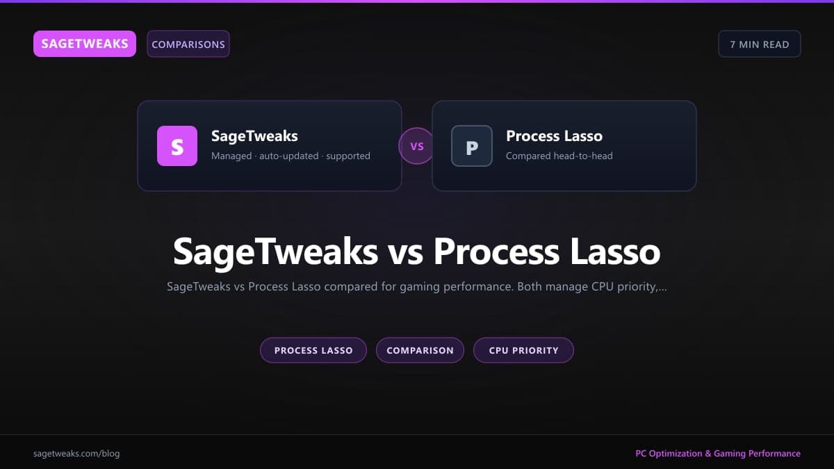 Cover image for SageTweaks vs Process Lasso: Which Handles CPU Priority Better?