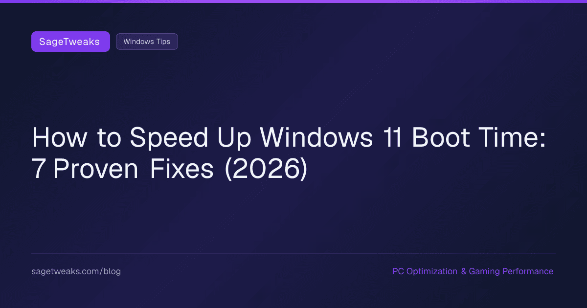 Cover image for How to Speed Up Windows 11 Boot Time