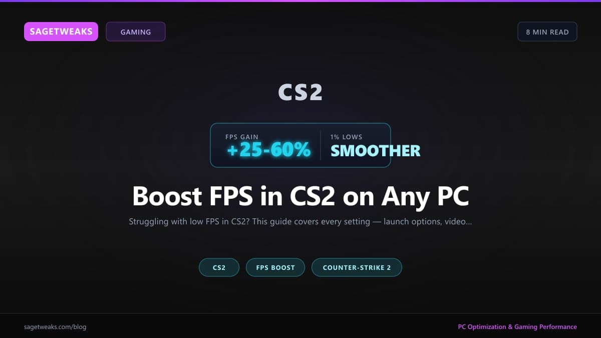 Cover image for How to Boost FPS in CS2 on Any PC (2026 Guide)
