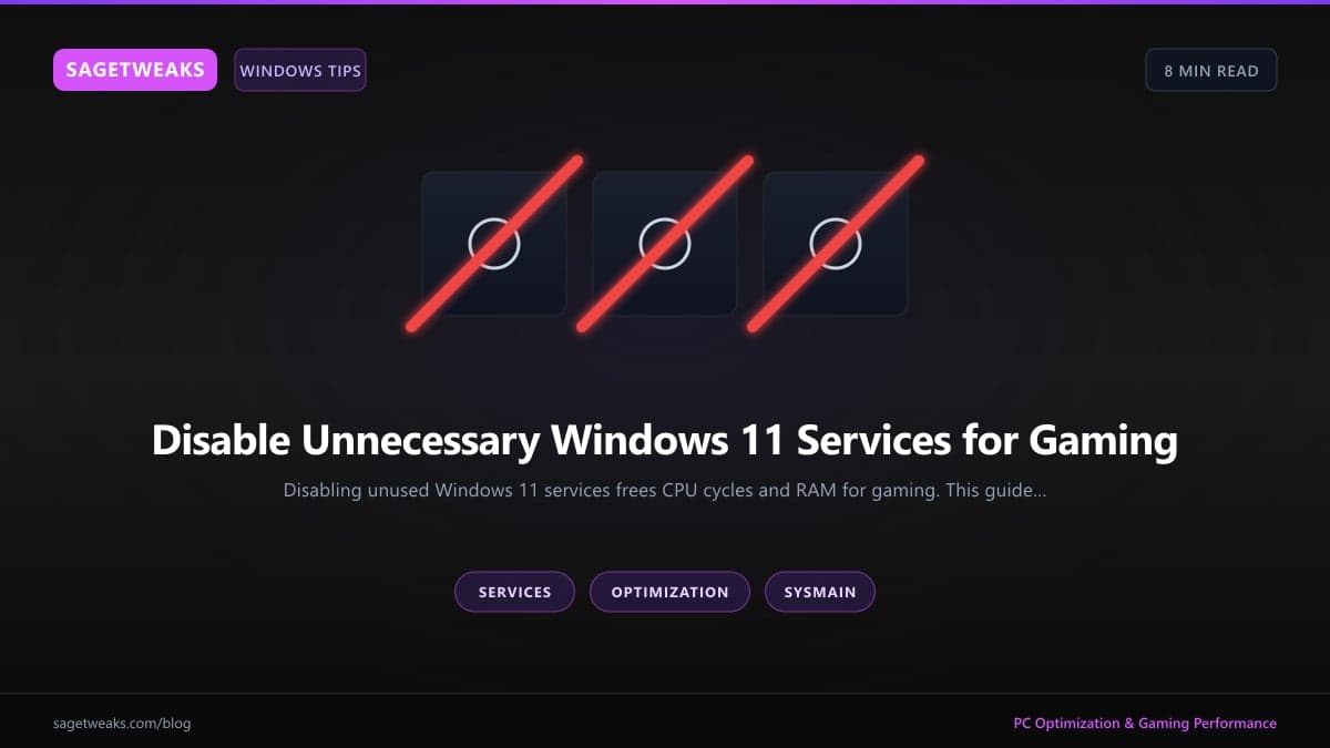 Cover image for How to Disable Unnecessary Windows 11 Services for Gaming