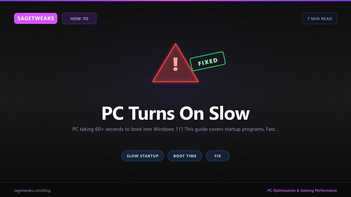Cover image for PC Turns On Slow: How to Fix Slow Startup on Windows 11