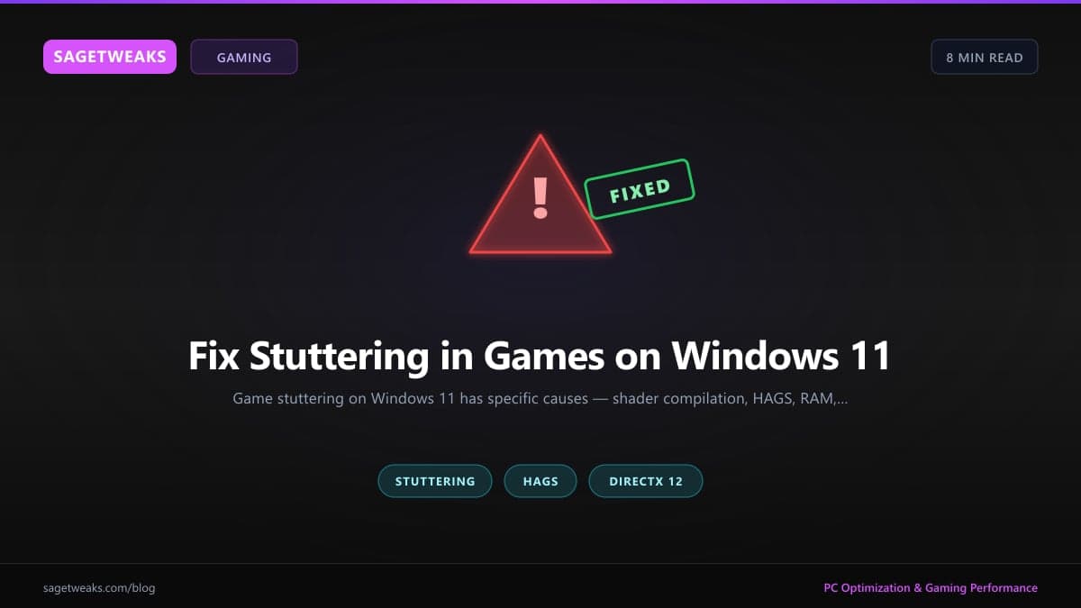 Cover image for How to Fix Stuttering in Games on Windows 11