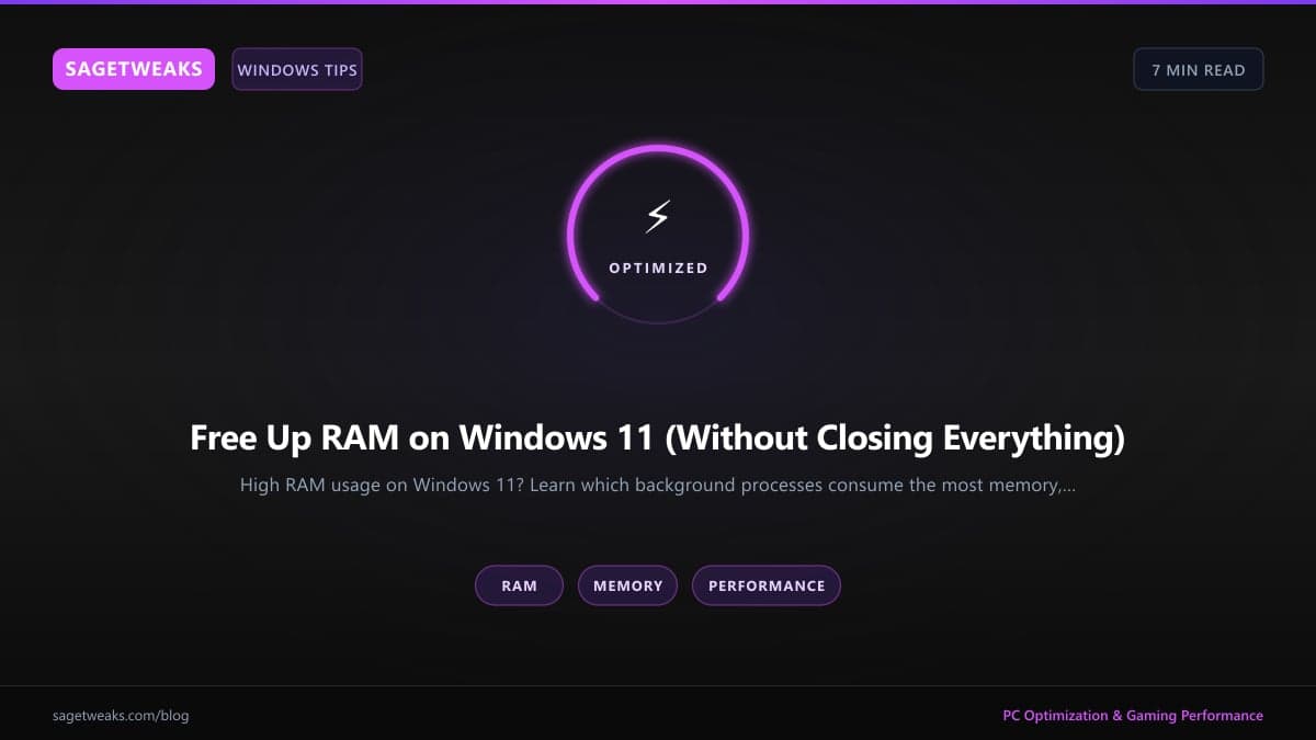 Cover image for How to Free Up RAM on Windows 11 (Without Closing Everything)
