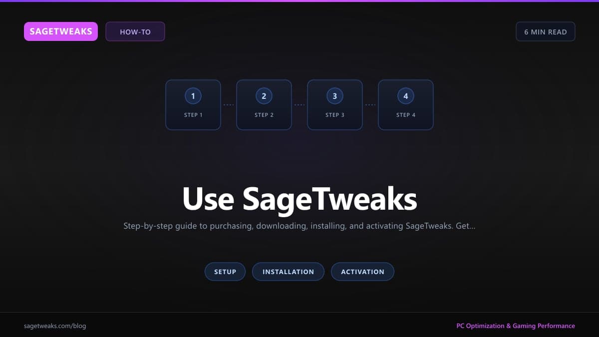 Cover image for How to Use SageTweaks: Setup and Activation Guide