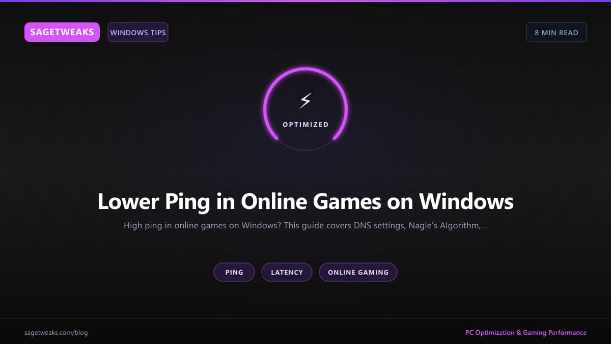Cover image for How to Lower Ping in Online Games on Windows