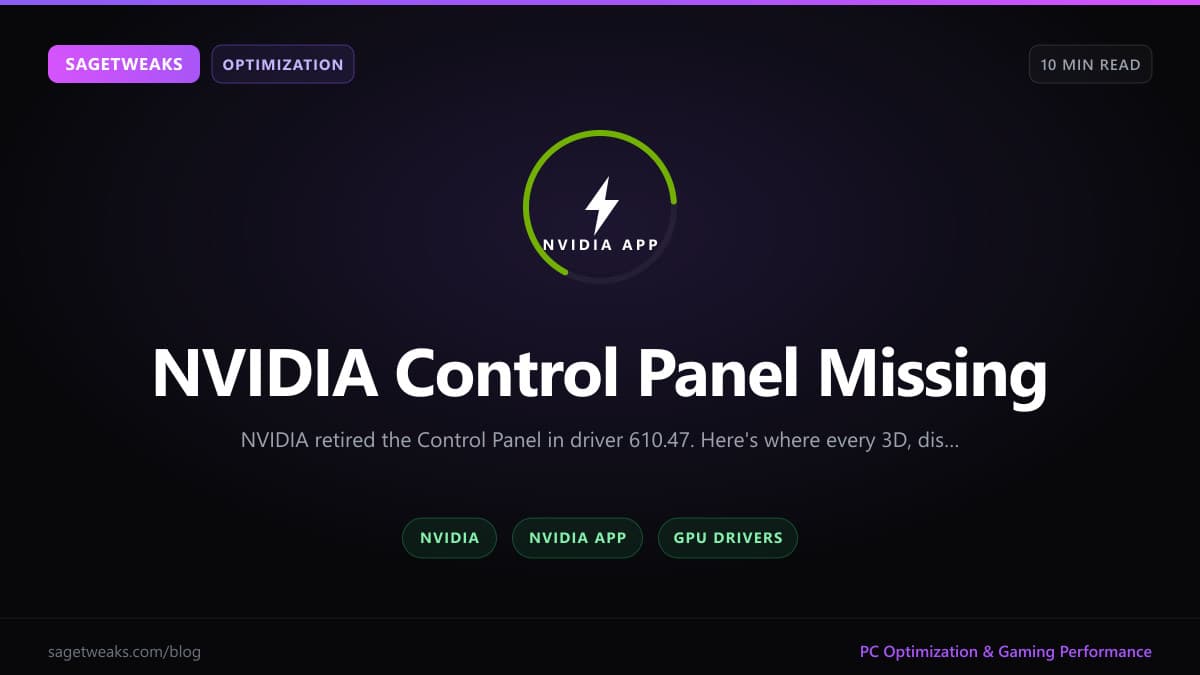 The NVIDIA App Graphics settings page replacing the retired NVIDIA Control Panel on Windows 11