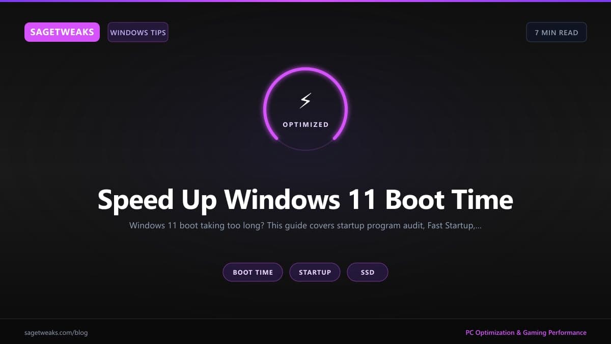 Cover image for How to Speed Up Windows 11 Boot Time