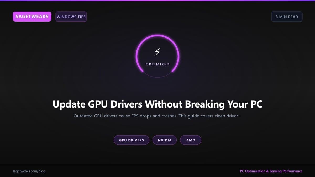 Cover image for How to Update GPU Drivers Without Breaking Your PC