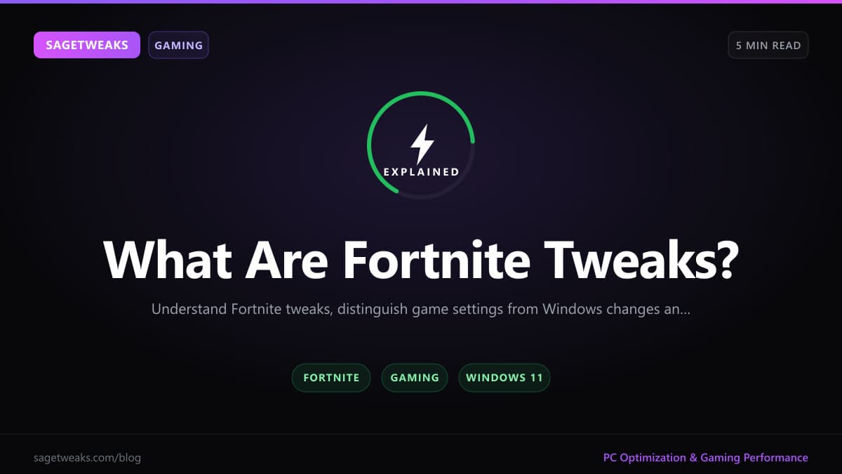 Title card for What Are Fortnite Tweaks; not a gameplay screenshot