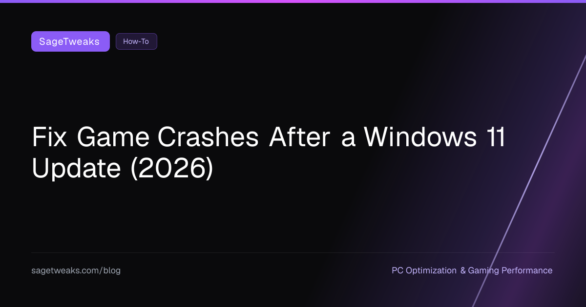 Fix Game Crashes After a Windows 11 Update (2026)